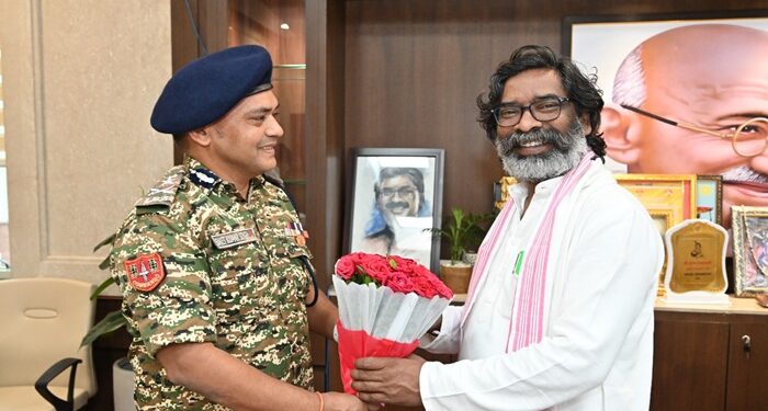 CRPF IG Saket Singh met CM Hemant Soren