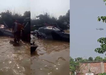 बिहार: बाढ़ राहत सामग्री ड्रॉप कर रहा वायुसेना का हेलिकॉप्टर क्रैश 