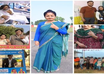 पहले चरण में 65 फीसदी वोटिंग, धोनी ने भी किया मतदान