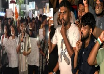 JPSC-JSSC आंदोलन का 18वां दिन: फूल लेकर छात्रों ने निकाला मौन जुलूस